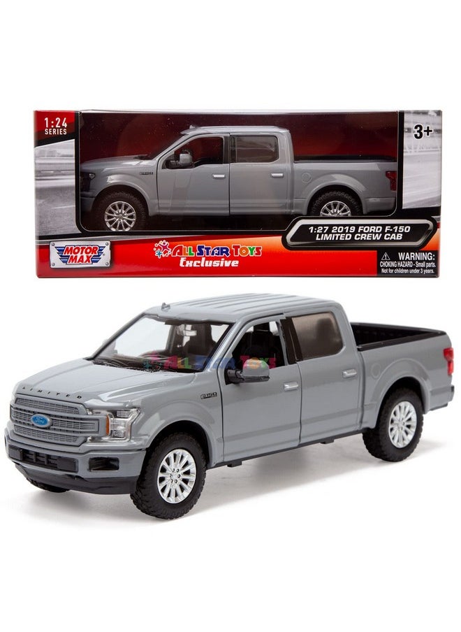 Motormax All Star Toys Exclusive 2019 Ford F-150 Limited Crew Cab Pickup Truck Abyss Gray 1/24 Diecast Model Car 79364 Grey