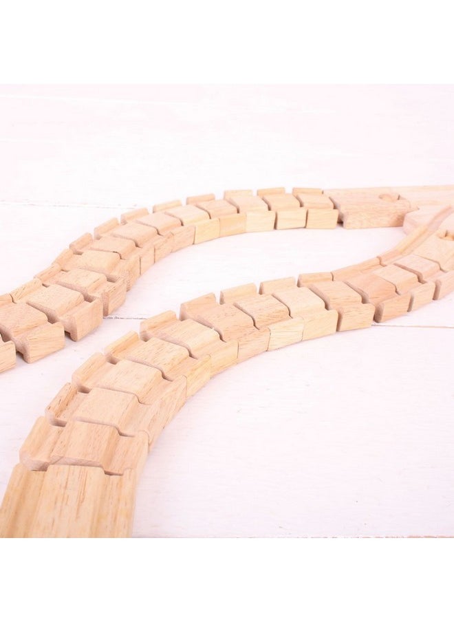 Bigjigs Rail Wooden Crazy Train Track (2 pk) - Compatible with Bigjigs Train Sets and Most Wooden Train Set Brands, Quality Bigjigs Train Accessories