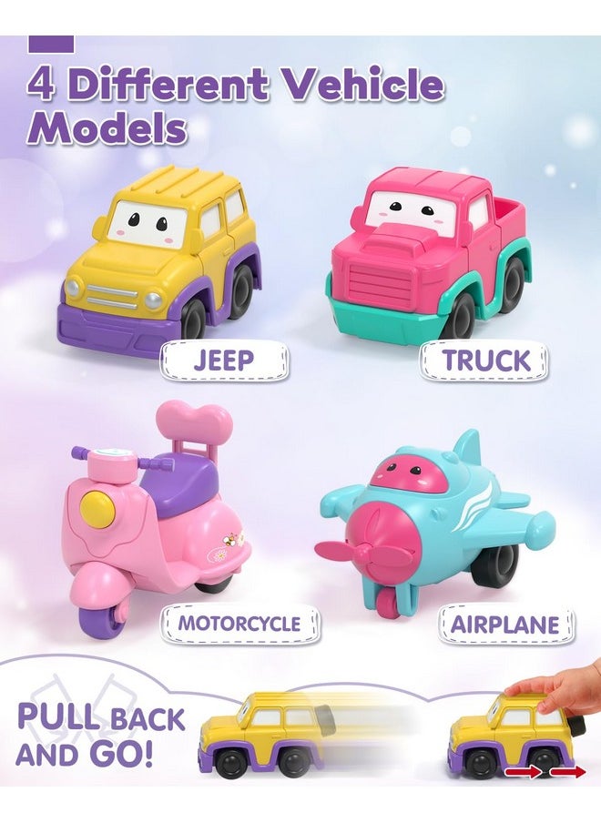 Lehoo Castle Toddler Girl Toys, 2 Year Old Girl Toys with Lights & Music, Toddler Toys 2-3, Unicorn Toys Girl Cars for Toddlers 1-3, Car Carrier Truck Toy, Gift for Girls