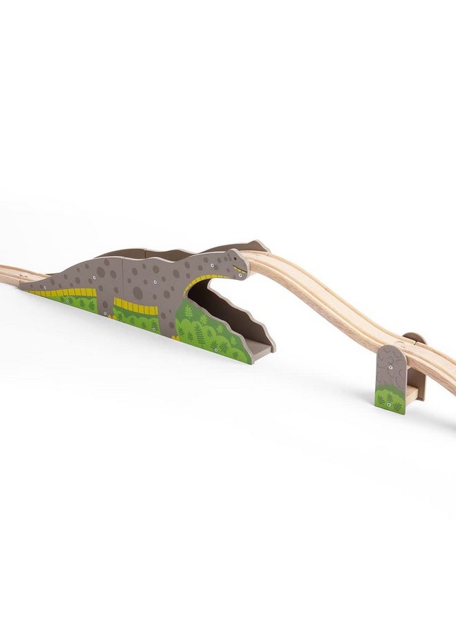 Bigjigs Rail Bronto Riser - Dinosaur Train Set Accessory, Wooden Train Track & Accessories, Railway Toys & Trains for Kids, Age 3+ Years, Train Not Included