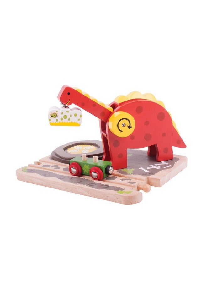 Bigjigs Rail, Dinosaur Train Crane, Wooden Toys, Bigjigs Train Accessories, Wooden Crane, Dinosaur Track, Crane Toy, Bigjigs Crane, Dinosaur Toys