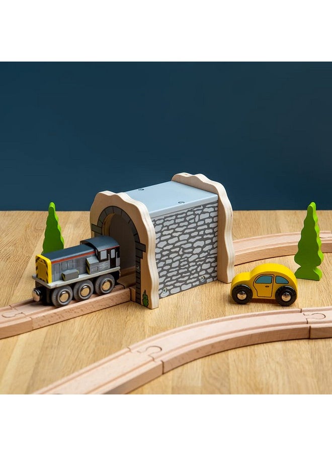 Bigjigs Rail Grey Stone Tunnel - Other Major Wooden Rail Brands are Compatible