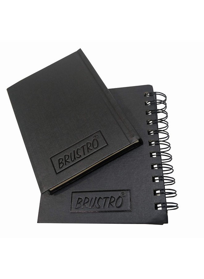 Brustro Artists Sketch Book A6 Size Stitched Bound 156 Pages 90 GSM, and Sketchbook A6 Size WIRO Bound, 116 Pages, 160 GSM (Acid Free)