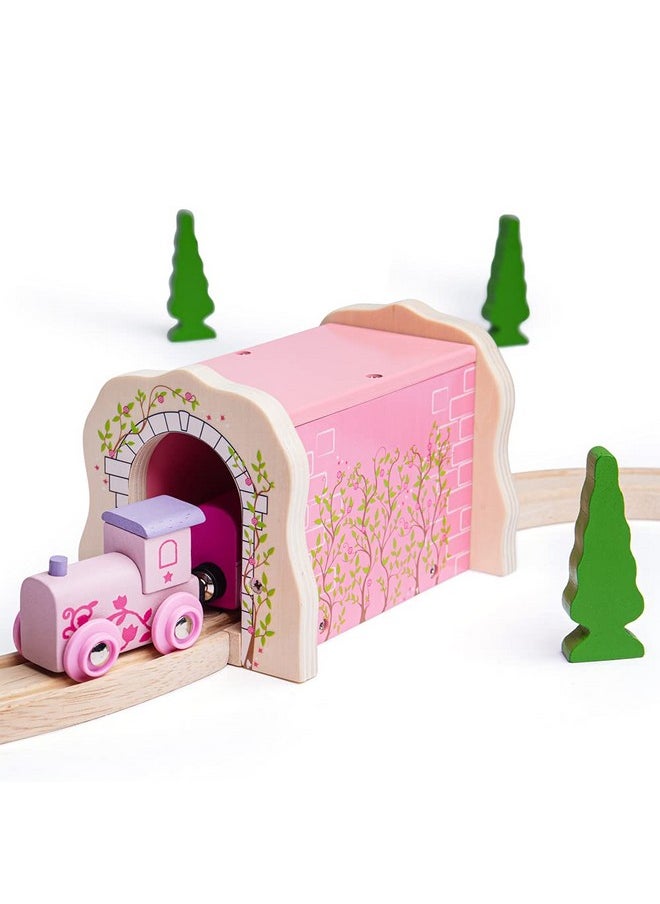 Bigjigs Rail Pink Brick Tunnel - Other Major Wooden Rail Brands are Compatible