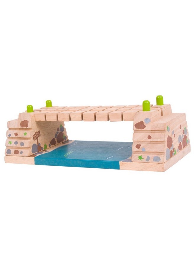 Bigjigs Rail Clickety Clack Bridge - Other Major Wooden Rail Brands are Compatible