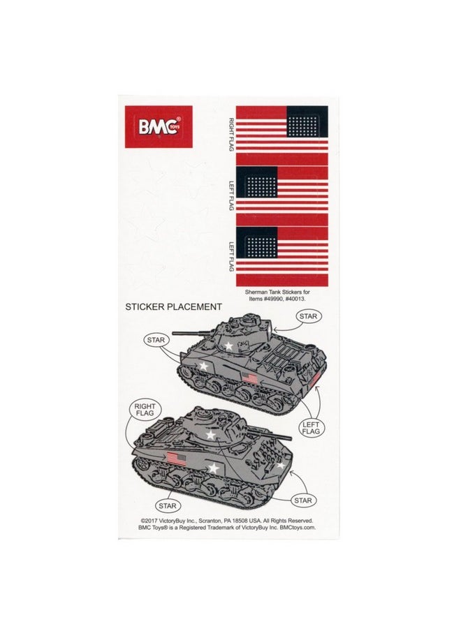 BMC WW2 Sherman M4 Tank - OD Green 1:32 Military Vehicle for Plastic Army Men