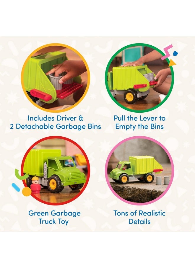 Battat - Green Recycling Truck - Classic Toddler Trucks - Eco-Friendly Toy - Soft Rubber Wheels - 18 Months + - Garbage Truck
