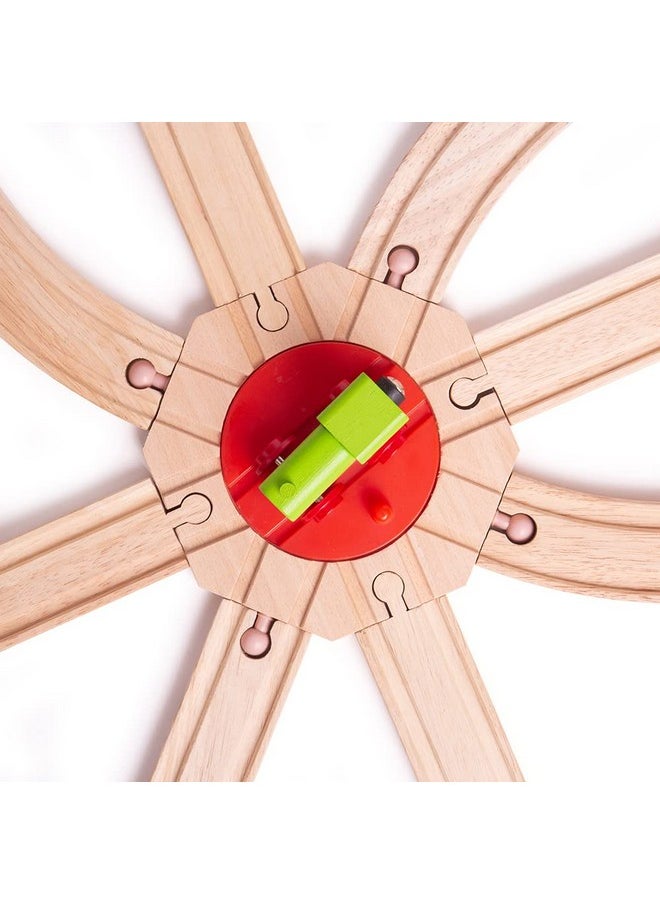 Bigjigs Rail 8 Way Turntable - Other Major Wooden Rail Brands are Compatible
