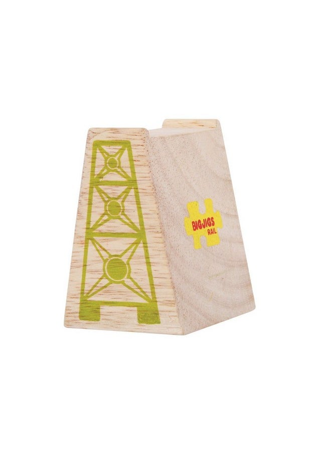 Bigjigs Rail High Level Blocks (Pack of 6) - Other Major Wooden Rail Brands are Compatible