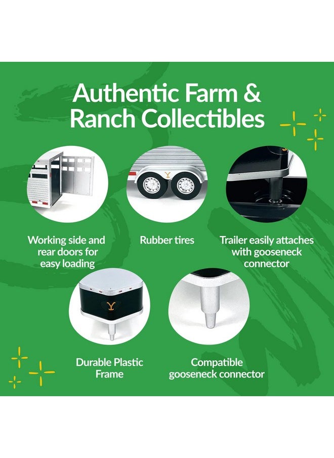 AMT Adult Collectibles - Yellowstone Dutton Ranch Trailer with Gooseneck Trailer Hitch for Farm Toys…