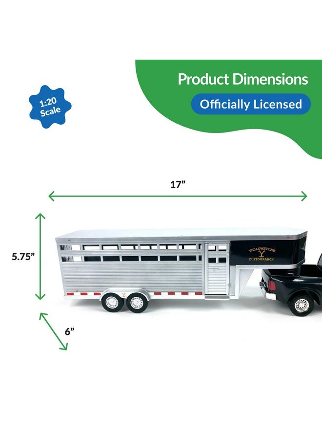 AMT Adult Collectibles - Yellowstone Dutton Ranch Trailer with Gooseneck Trailer Hitch for Farm Toys…