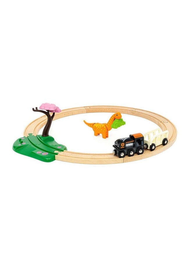 BRIO World - 36098 Dinosaur Circle Set | Toy Train for Kids Aged 3 Years Up