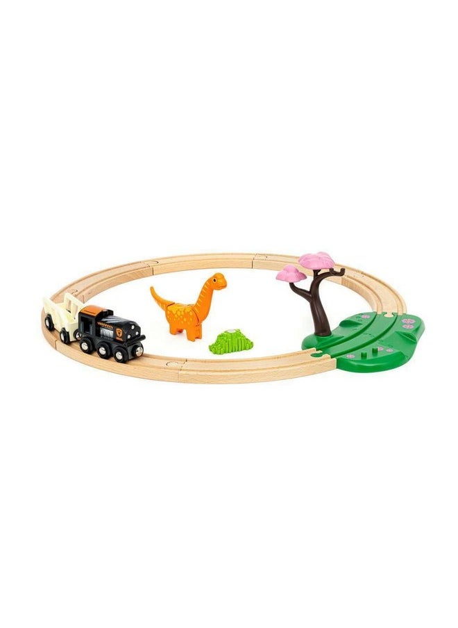 BRIO World - 36098 Dinosaur Circle Set | Toy Train for Kids Aged 3 Years Up