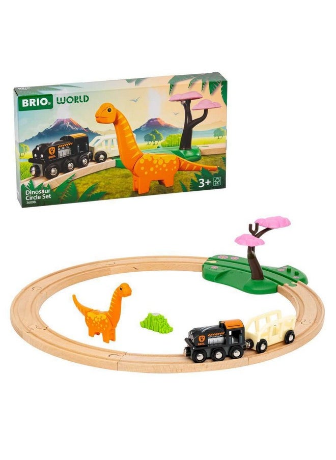 BRIO World - 36098 Dinosaur Circle Set | Toy Train for Kids Aged 3 Years Up