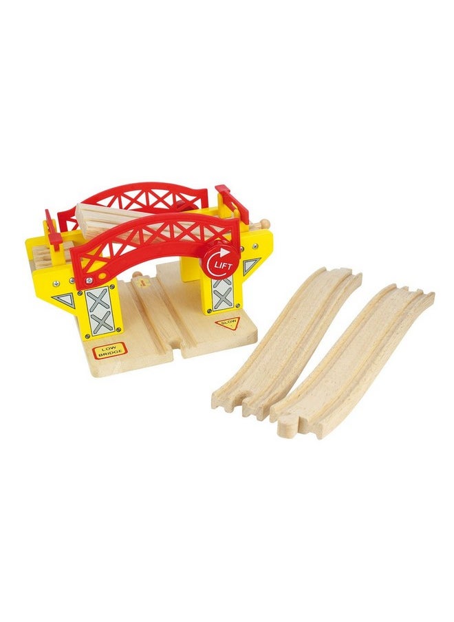 Bigjigs Rail Lifting Bridge - Other Major Wooden Rail Brands are Compatible