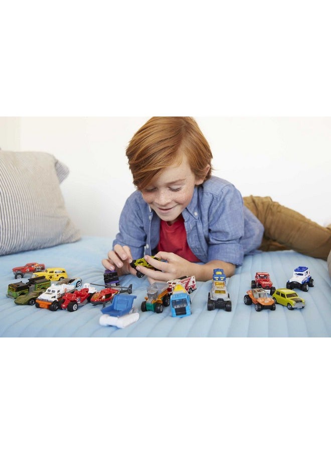 Matchbox Toy Cars or Trucks 20-Pack, Variety Set of 20 Die-Cast 1:64 Scale Cars, Buses, Fire, Construction or Police Vehicles (Styles May Vary)