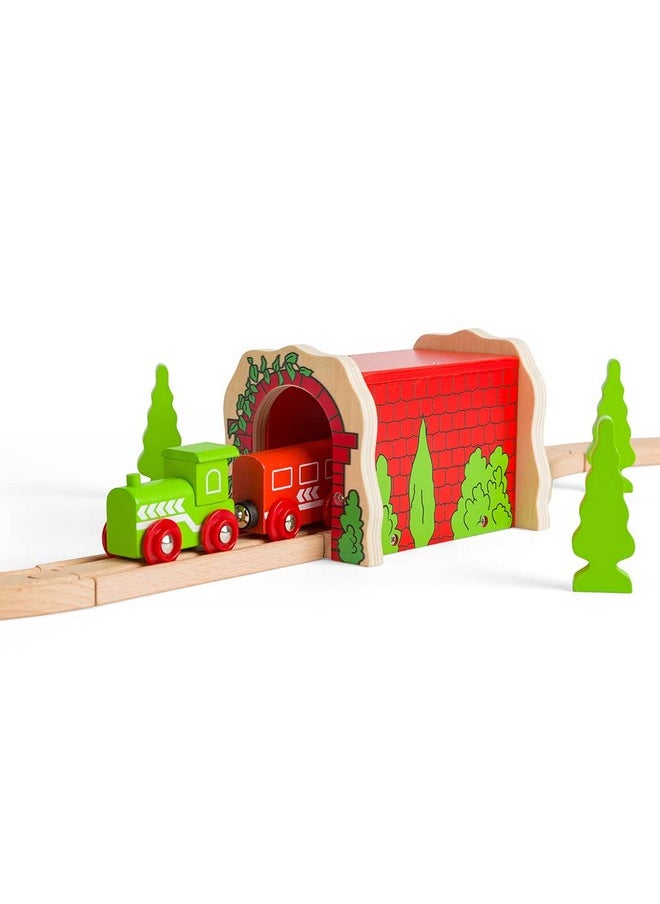 Bigjigs Rail Red Brick Tunnel, Wooden Toys, Train Set, Train Tunnel, Wooden Train Track Accessories, Bigjigs Accessories, Train Toys, Train Tunnel for Kids