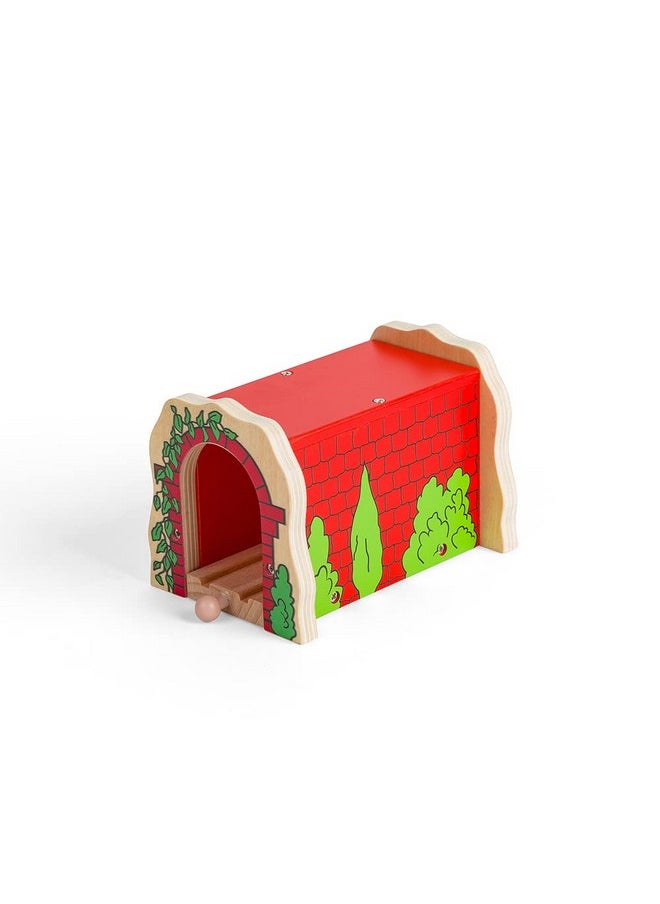 Bigjigs Rail Red Brick Tunnel, Wooden Toys, Train Set, Train Tunnel, Wooden Train Track Accessories, Bigjigs Accessories, Train Toys, Train Tunnel for Kids