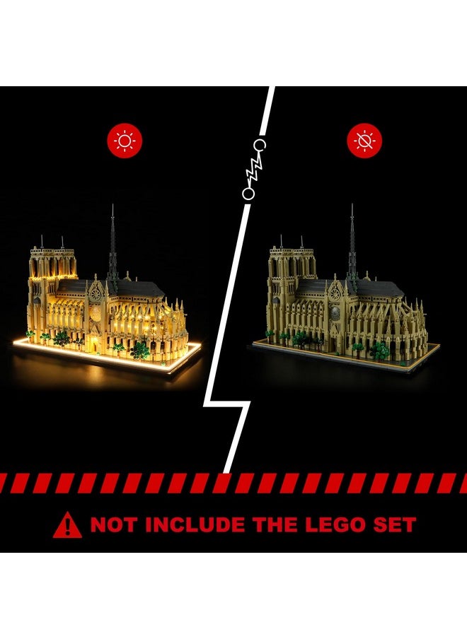 BRIKSMAX Light Kit for Lego-21061 Notre Dame Cathedral - Compatible with Lego Architecture Building Set- Not Include Lego Set