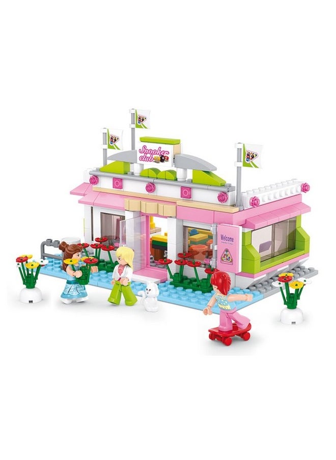 Sluban Play Bricks Girls Dream Snooker Club,Multi Colour, 289 Pcs