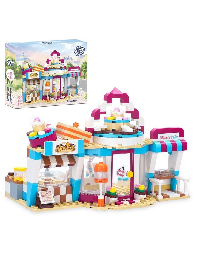 BRICK STORY Dream Girls Friends Bakery Building Sets 348 Pieces Cake Shop Baking Building Toys Dessert Store Construction Toys Christmas Birthday Gift for Kids Aged 6-12 and Up