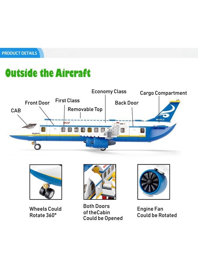 Sluban Aviation Blocks Plane Bricks Toy-Airbus (M38-B0366), 463 pieces