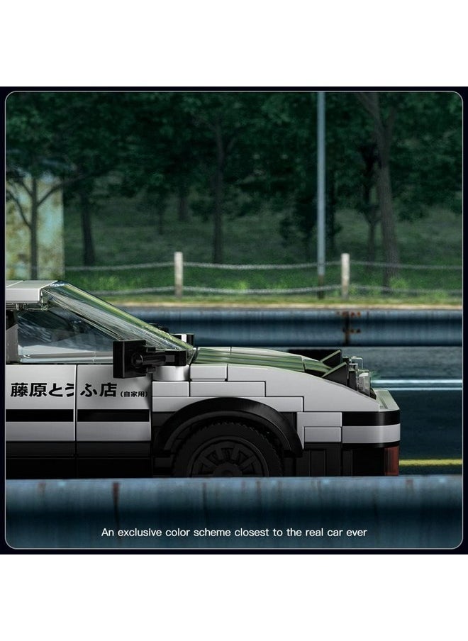 Mould King AE86 Initial D Car Models Building Sets with Display Case, 27013 Collectible Model Car Kits Race Car Building Blocks, Speed Champion Car Building Kits for Adults Kids 8+(399 PCS)