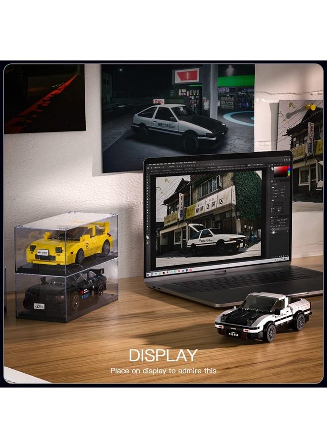 Mould King AE86 Initial D Car Models Building Sets with Display Case, 27013 Collectible Model Car Kits Race Car Building Blocks, Speed Champion Car Building Kits for Adults Kids 8+(399 PCS)