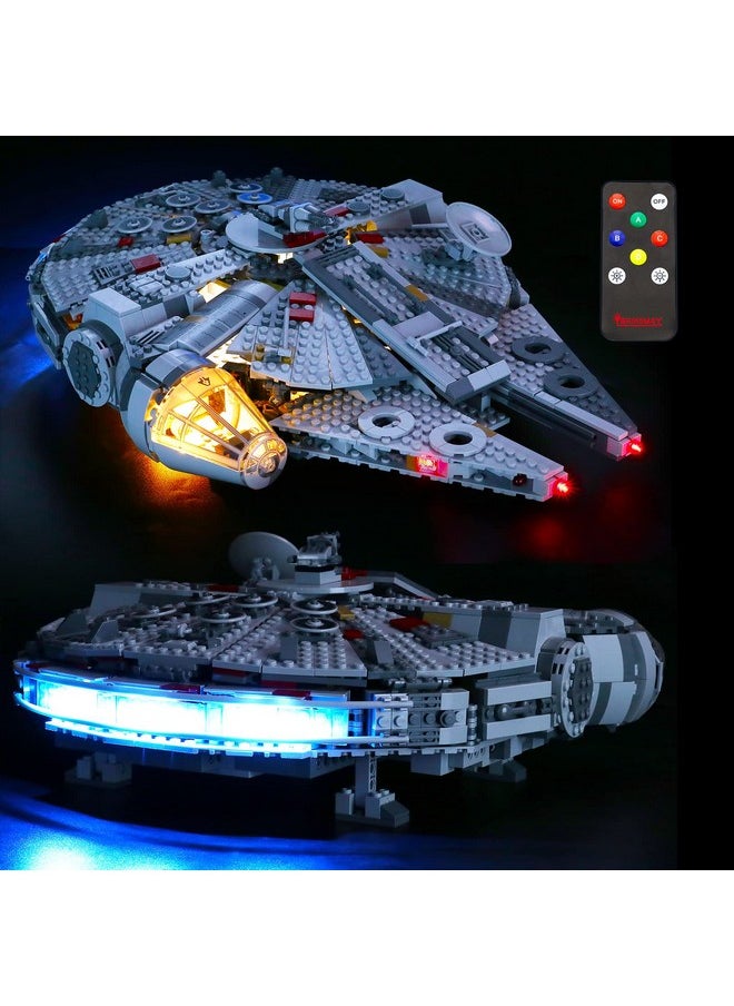 BRIKSMAX Led Lighting Kit for Millennium Falcon - Compatible with Lego 75257 Building Blocks Model - Upgraded Version with Remote Control - Not Include The Lego Set