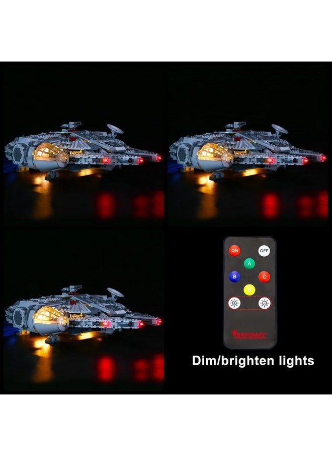BRIKSMAX Led Lighting Kit for Millennium Falcon - Compatible with Lego 75257 Building Blocks Model - Upgraded Version with Remote Control - Not Include The Lego Set