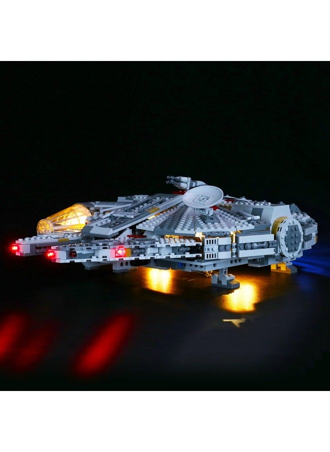 BRIKSMAX Led Lighting Kit for Millennium Falcon - Compatible with Lego 75257 Building Blocks Model - Upgraded Version with Remote Control - Not Include The Lego Set