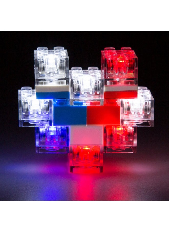 SCS Direct Light Up Building Blocks Bricks set of 8 (2