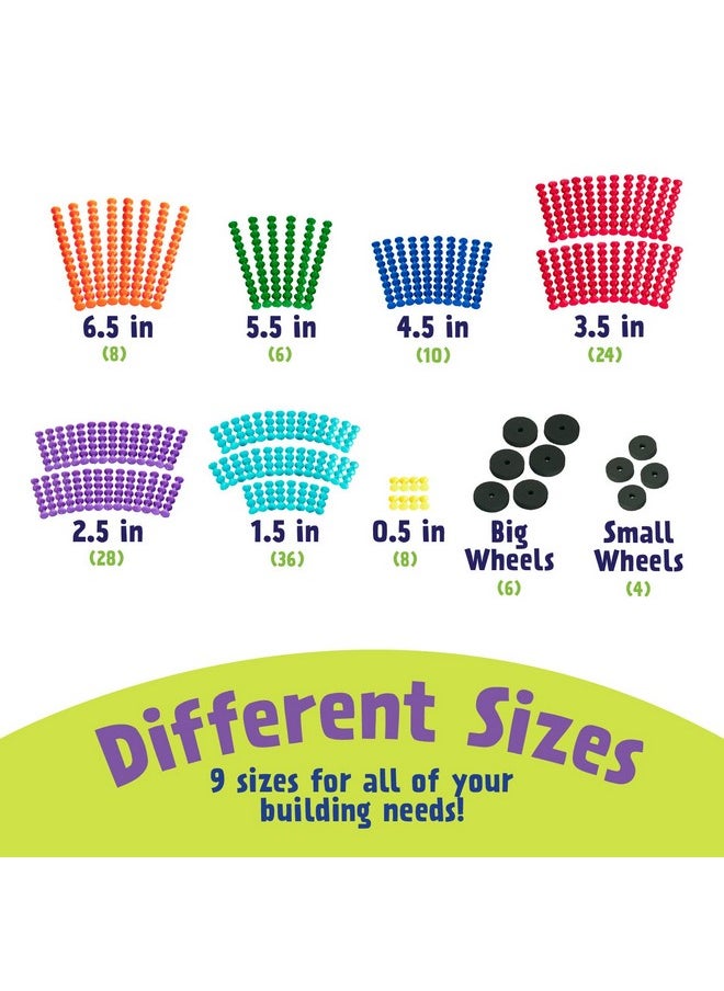 POPULAR PLAYTHINGS Playstix Starter Set Construction Toy Building Blocks 80 Piece Kit