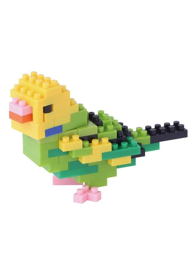 nanoblock - Birds - Budgie Green Opaline, Collection Series Building Kit