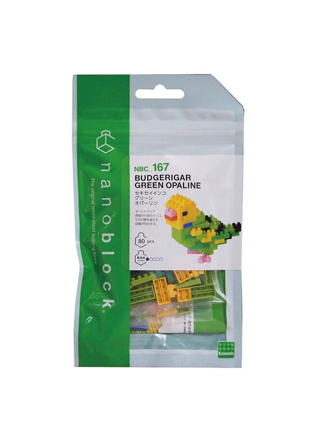 nanoblock - Birds - Budgie Green Opaline, Collection Series Building Kit
