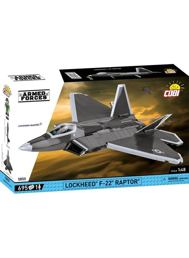 COBI Armed Forces Lockheed F-22 Raptor, Black & White