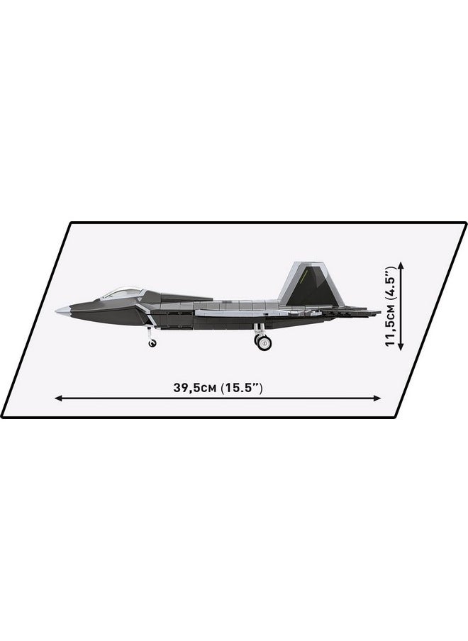 COBI Armed Forces Lockheed F-22 Raptor, Black & White
