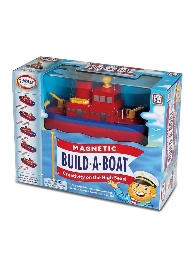 Magnetic Build-a-Boat High Seas Toy Play Set, 10 Pieces
