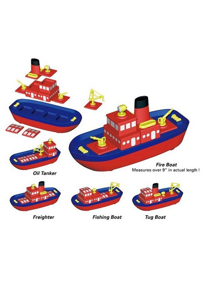 Magnetic Build-a-Boat High Seas Toy Play Set, 10 Pieces