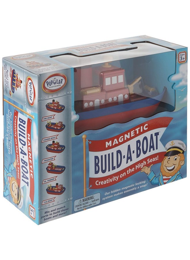 Magnetic Build-a-Boat High Seas Toy Play Set, 10 Pieces