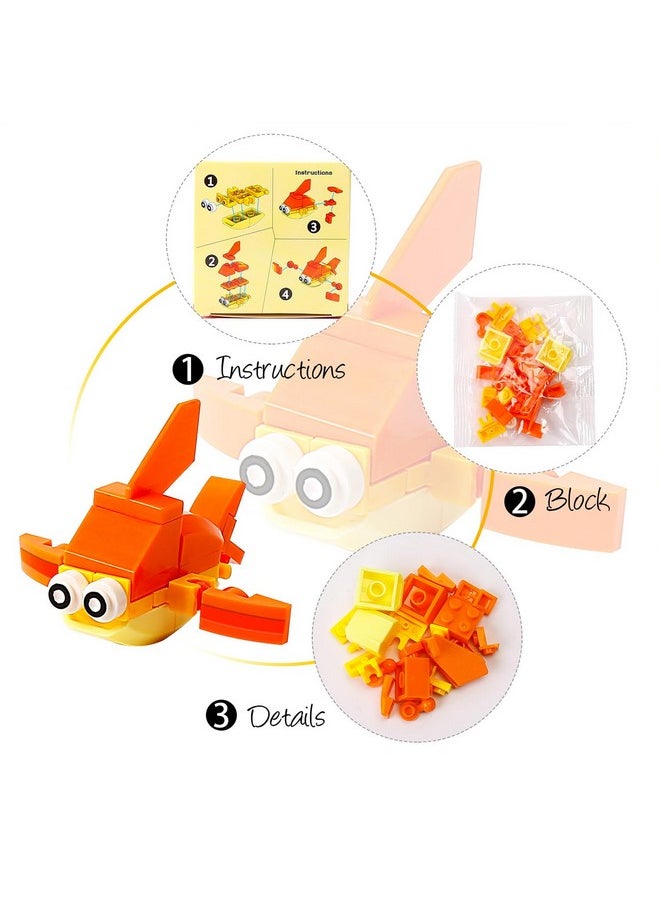 Party Favors for Kids Goodie Bags ,12PCS Mini Building Blocks Ocean Animal, Sea Creatures Building Blocks Set，Building Sets Stem Toys for Birthday Party Gift,Goodie Bags, Prize,Cake Topper