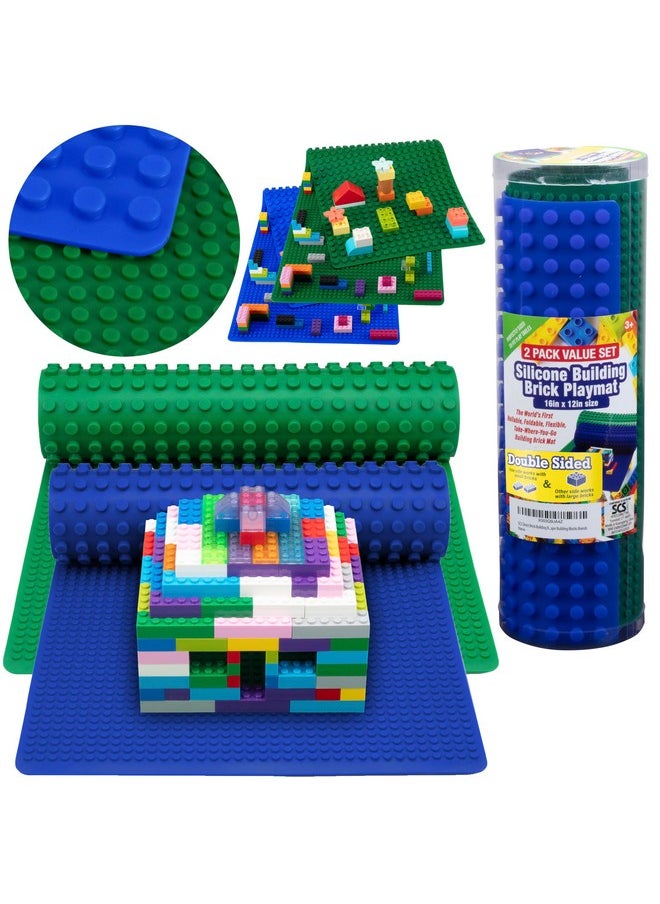 SCS Direct Brick Building Blocks Silicone Playmat - 16