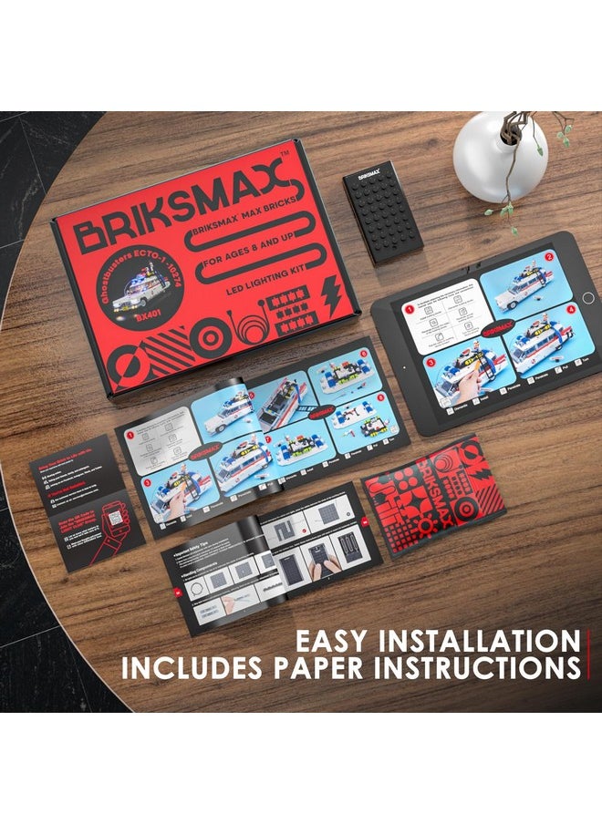 BRIKSMAX Led Lighting Kit for Ghostbusters ECTO-1 - Compatible with Lego 10274 Building Blocks Model- Not Include The Lego Set
