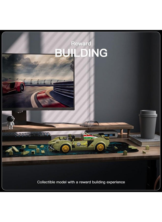 Mould King Speed Champion Sina Super Car Building Sets with Display Case,27003 Model Car Kits Sports Car Building Blocks, Cool Simulation Cockpit Race Car Building Kits for Adults Kids 8+(333 PCS)