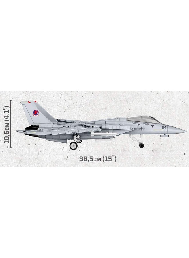 COBI Top Gun F-14A Tomcat Fighter Plane - 1:48 Scale 754 Piece Building Set with Maverick and Goose Figures