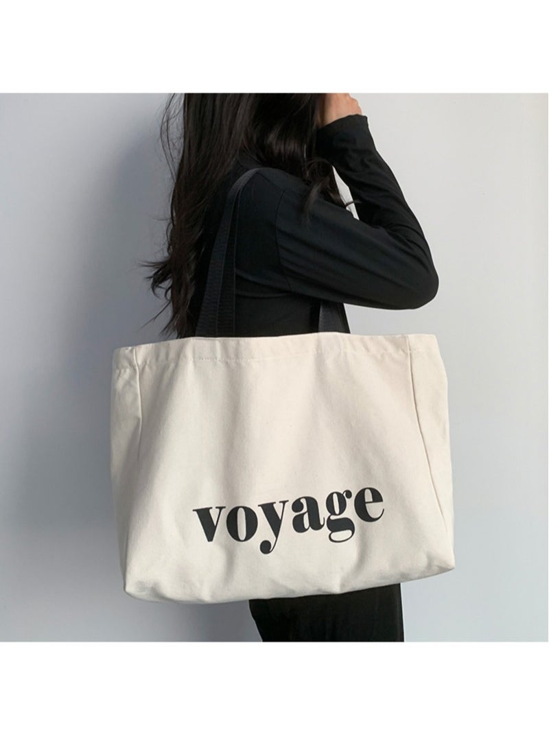Women's Shoulder Tote Bag Canvas Handbag For Women Large Capacity Bucket Bag Fashionable Travel Messenger Shoulder Bag for Ladies Girls College Students