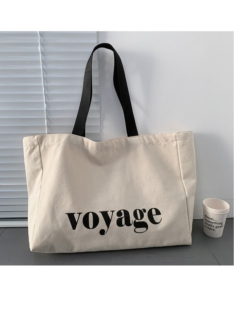 Women's Shoulder Tote Bag Canvas Handbag For Women Large Capacity Bucket Bag Fashionable Travel Messenger Shoulder Bag for Ladies Girls College Students