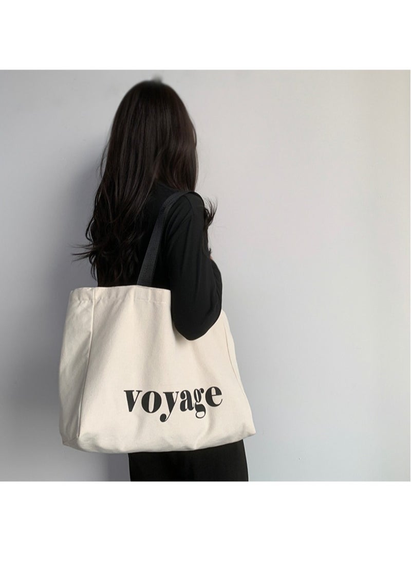 Women's Shoulder Tote Bag Canvas Handbag For Women Large Capacity Bucket Bag Fashionable Travel Messenger Shoulder Bag for Ladies Girls College Students