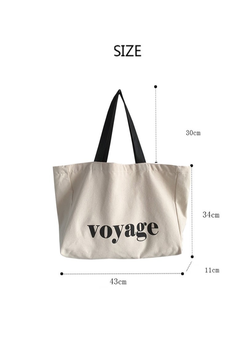 Women's Shoulder Tote Bag Canvas Handbag For Women Large Capacity Bucket Bag Fashionable Travel Messenger Shoulder Bag for Ladies Girls College Students