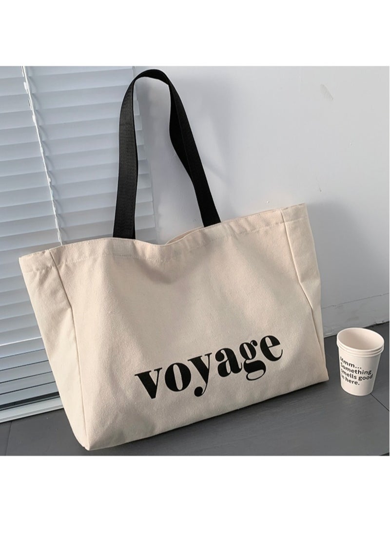 Women's Shoulder Tote Bag Canvas Handbag For Women Large Capacity Bucket Bag Fashionable Travel Messenger Shoulder Bag for Ladies Girls College Students